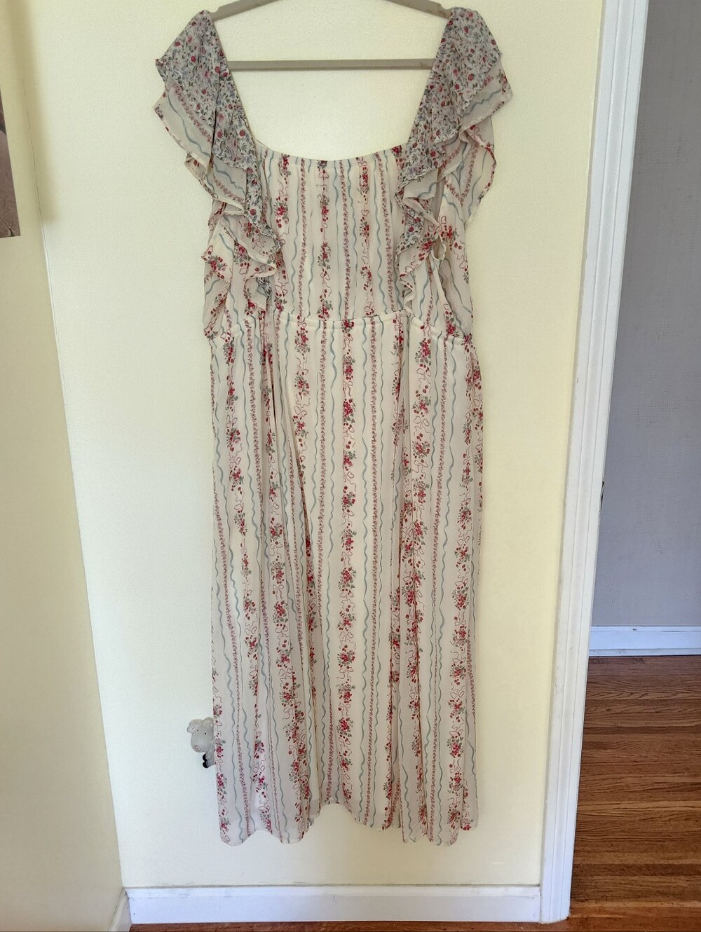 NWT TORRID antoinette Maxi Ruffle Chiffon Cottagecore Floral Prairie Dress 3 - Picture 5 of 10